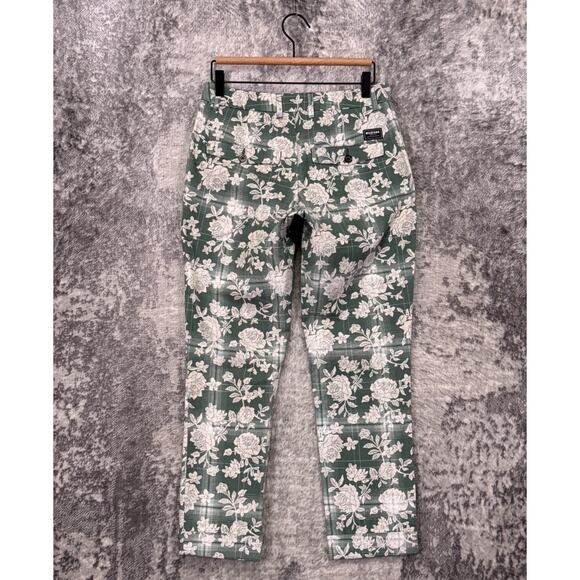 WILDFANG Pants 0 Womens The Essential Trouser Green Floral Plaid - Picture 2 of 7